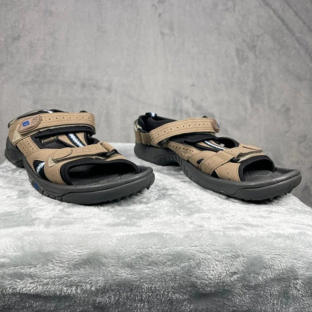FootJoy Golf Sandals Mens 12 M Dark Taupe Spiked Golf Shoes 45318